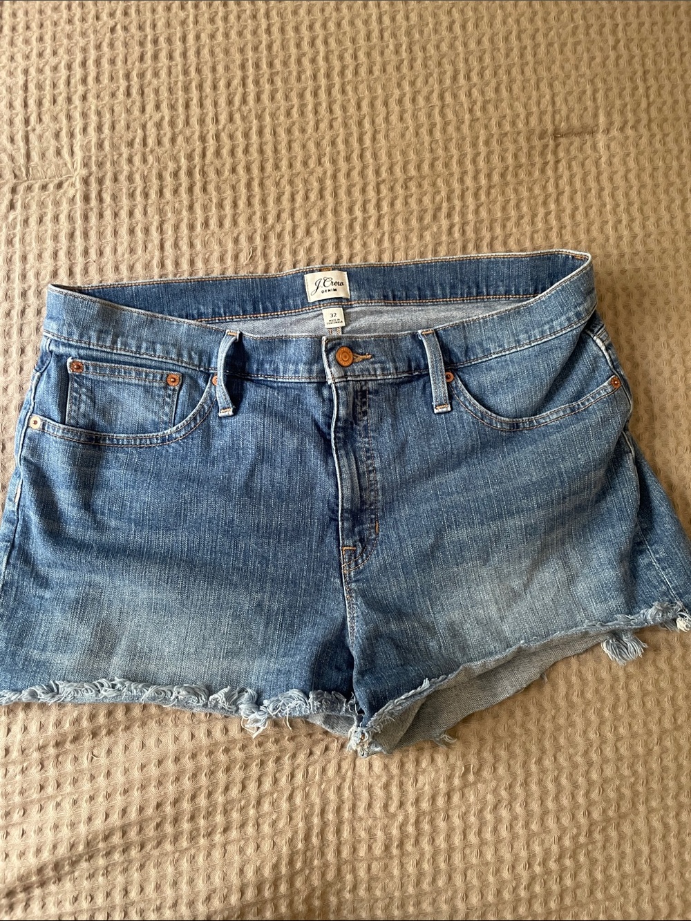 J. Crew Frayed Hem Denim Shorts - Light Blue
